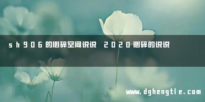 sh906的心碎空间说说 2020心碎的说说